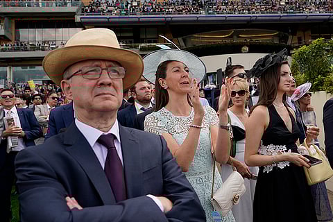 Racegoers at Ascot